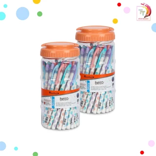Quantum ควอนตั้ม ปากกาลูกลื่น รุ่น Hello Pastel หมึกสีน้ำเงิน ขนาด 0.5 มม. คละสี ( จำนวน 1 ด้าม )