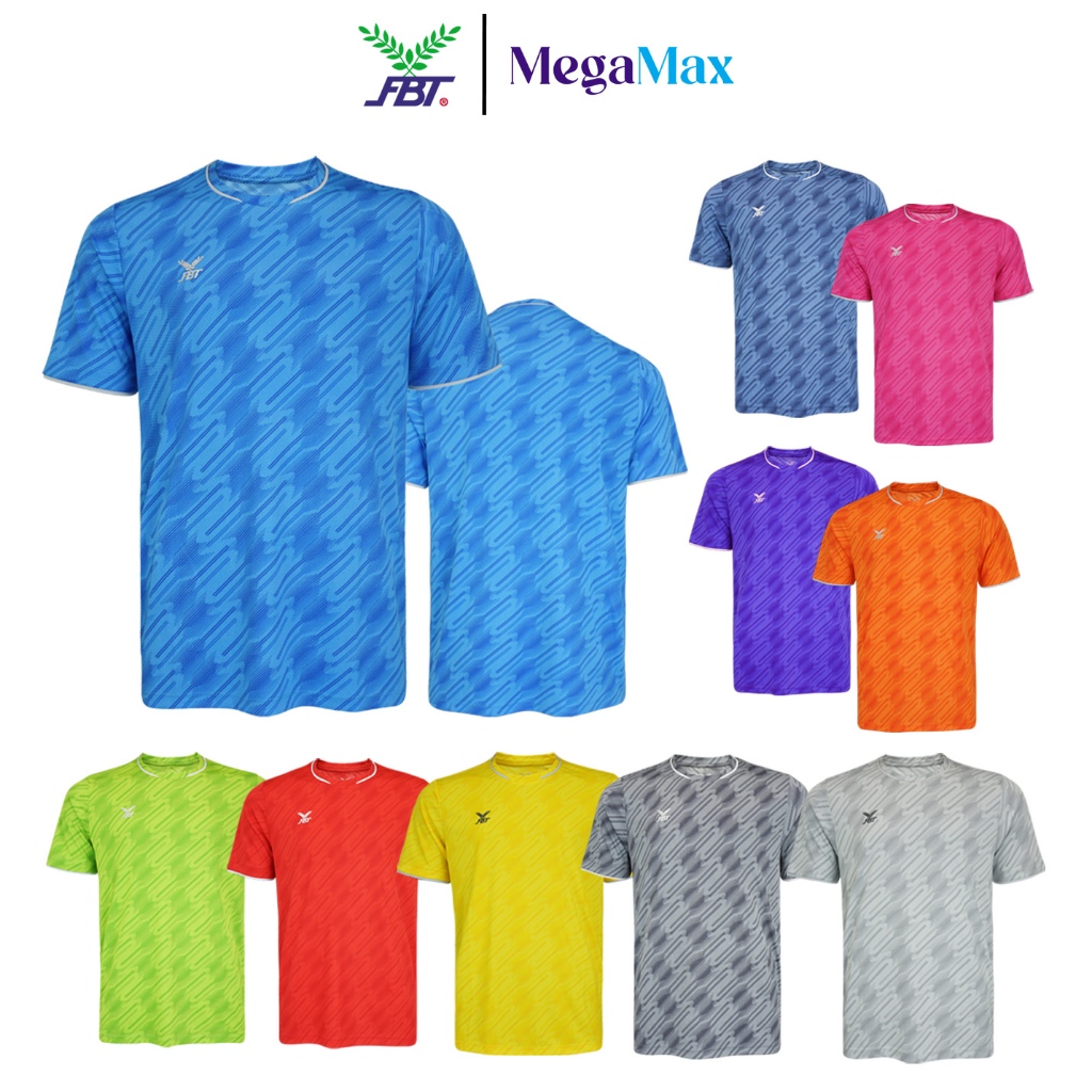 เสื้อกีฬา FBT พิมพ์ลายเส้น รุ่น B2A215 ผ้าไมโคร บาง เบา ระบายอากาศได้ดี