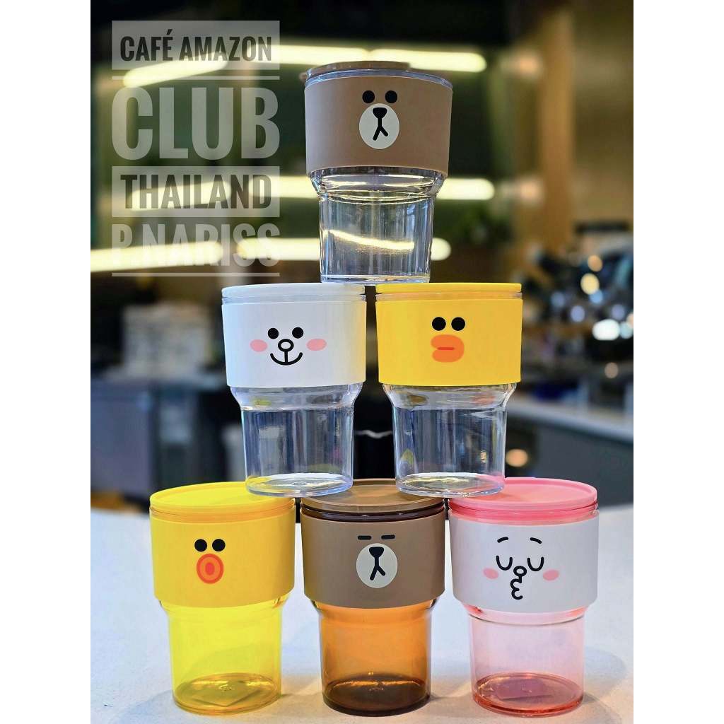 **พร้อมส่ง** แก้วจุ่ม cafe amazon