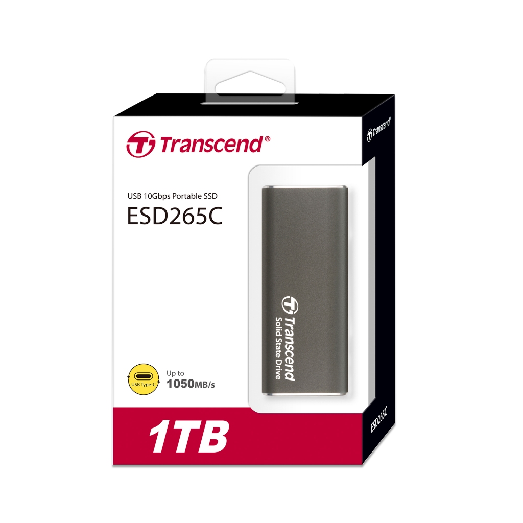 Transcend External SSD 1TB: ESD265C:รับประกัน 5 ปี - มีใบกำกับภาษี-TS1TESD265C