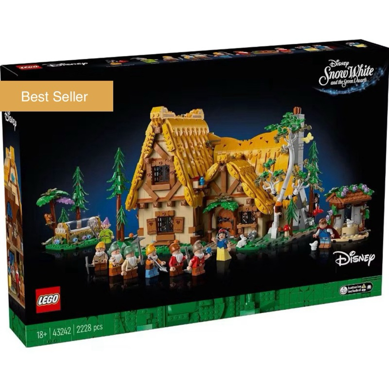 (พร้อมส่ง รับส่วนลด 10-20%) Lego 43242 Snow White and the Seven Dwarfs' Cottage เลโก้ของใหม่ ของแท้ 