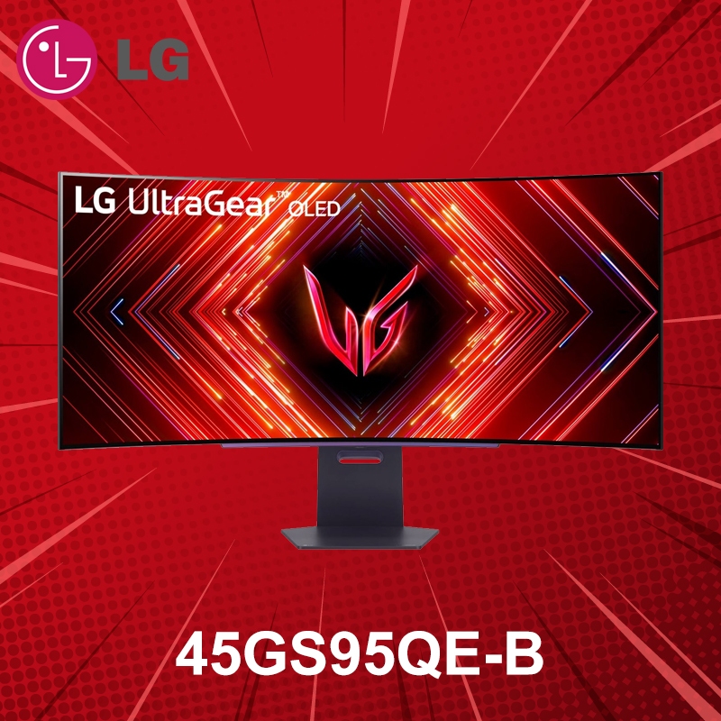 จอมอนิเตอร์ 45" LG UltraGear 45GS95QE-B Curved OLED 2K 240Hz ประกันศูนย์ 3 ปี