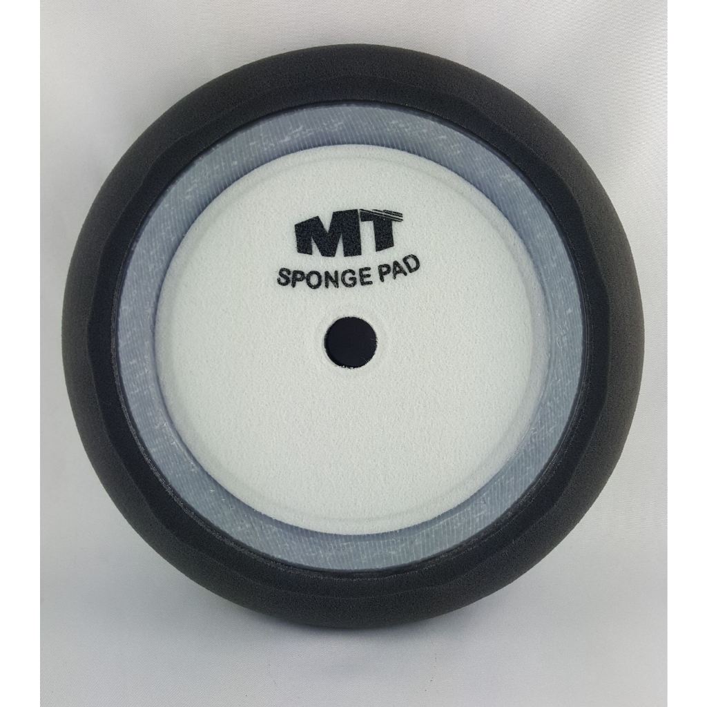 ฟองน้ำขัดเงา 9นิ้วรุ่นมีขอบหุ้มแป้นขัด เนื้อฟองน้ำละเอียดสำหรับขัดชักเงาสีรถเก็บรอยกระดาษทรายและรอยขนแกะให้รถเงางาม - รูปที่ 2