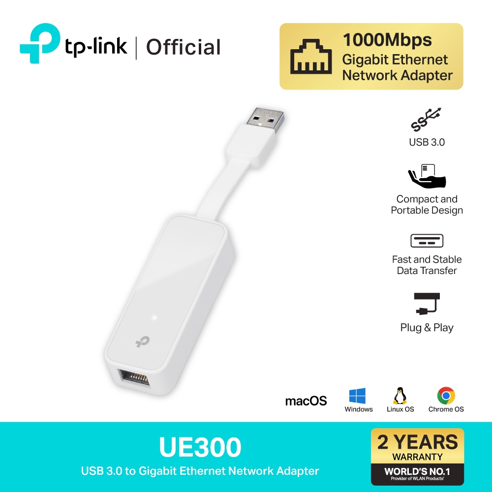 TP-Link UE300/ UE300C/ UE302C/ UE306  แปลง USB ให้เป็นช่องแลน USB Adapter รับประกัน 2 ปี