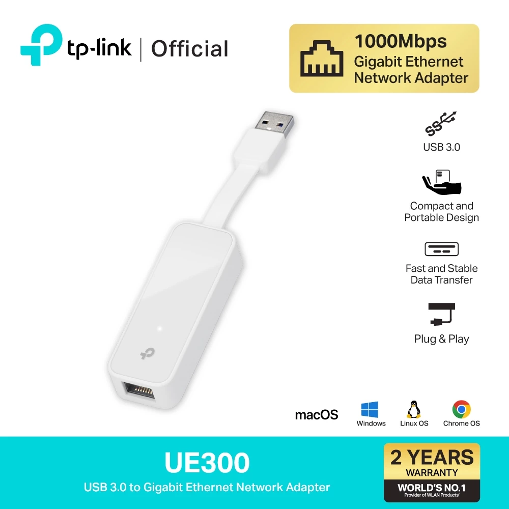 TP-Link UE300/ UE300C/ UE302C/ UE306 แปลง USB ให้เป็นช่องแลน USB Adapter รับประกัน 2 ปี
