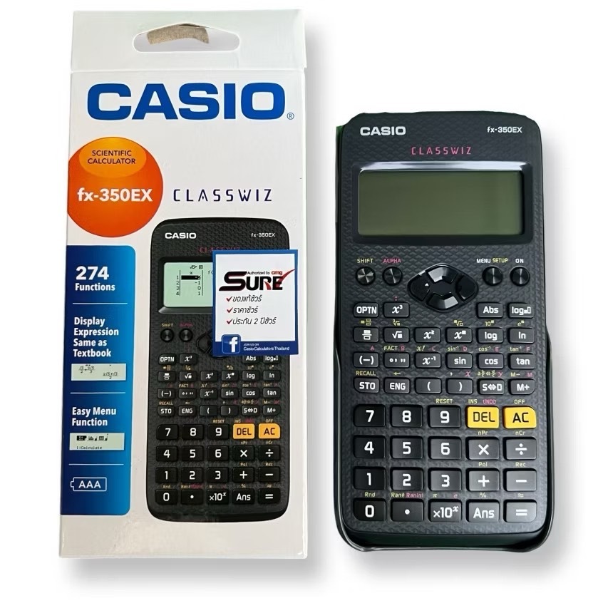 Casioเครื่องคิดเลข คาสิโอ fx-350EX เครื่องคิดเลขวิทยาศาตร์ Casio fx-350EX ของแท้ ของใหม่