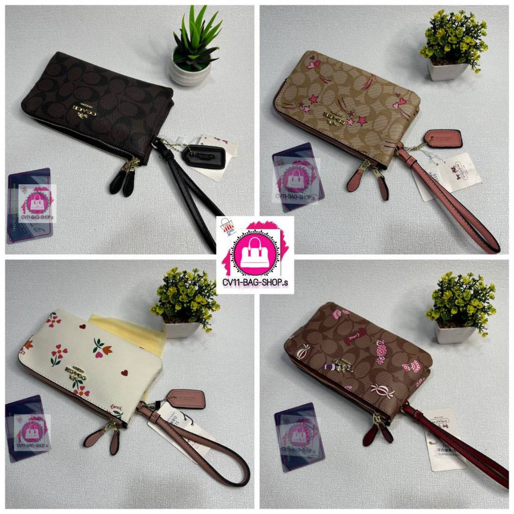 ‍♀️ กระเป๋าคล้องมือสำหรับผู้หญิงมี 2 ซิปใส่มือถือได้ขนาด 7.5 นิ้ว✔️ [ขายดีที่สุด]