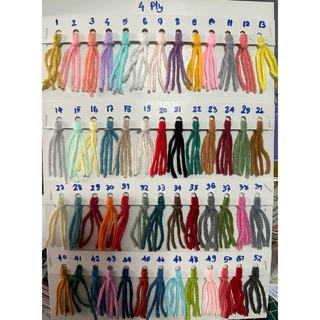 ไหมพรม 4 ply คอตตอนนม milk cotton พร้อมส่งจากไทย 88 สี บริการเทียบสีให้ ครบสีจบที่เดียว