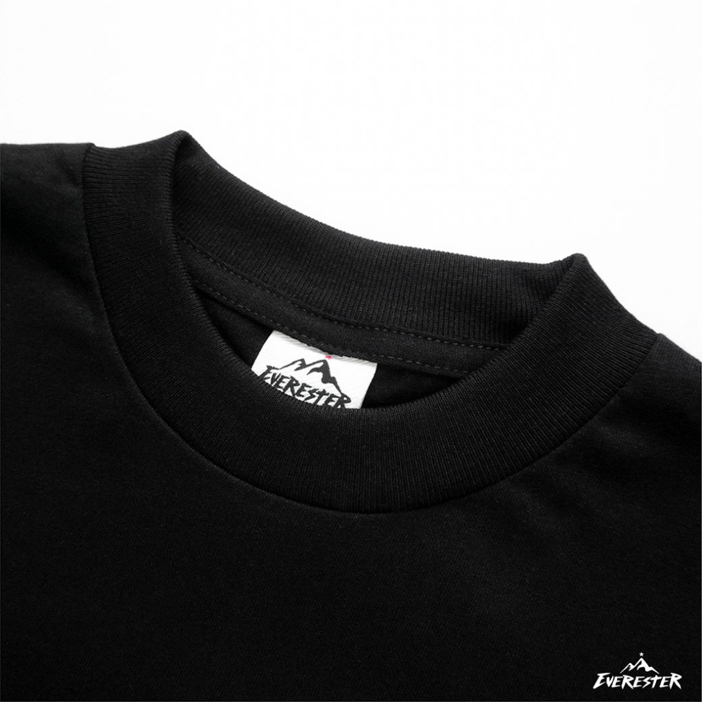 EVERESTER เสื้อเด็ก คอฟิต Cotton 100% อายุ 4-12 ปี Oversized ดำ ขาว เด็กผู้ชาย เสื้อผ้าเด็ก / Konf