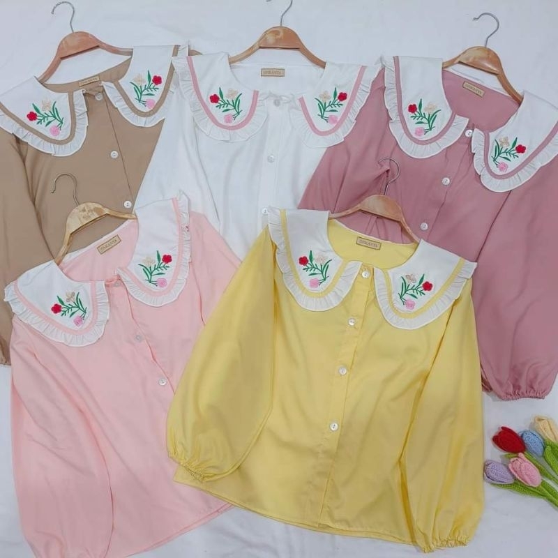 เสื้อคอบัวงานปักน่ารักๆ