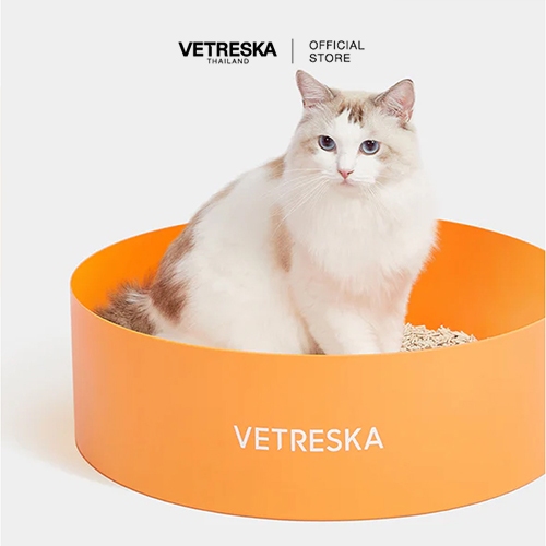VETRESKA กระบะทรายแมว ห้องน้ำแมว Tangerine Cat Litter Box สินค้าพร้อมส่ง  [VPTANG0003] ราคา ถูกที่สุด ดีลบีเคเค