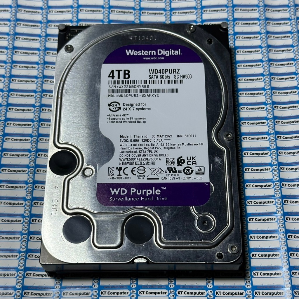 western digital 4 TB 3.5" HDD WD PURPLE - SATA3 WD40PURZ