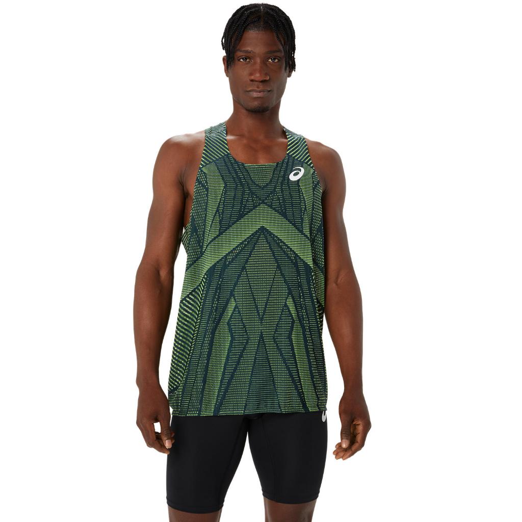 ASICS : MEN ACTIBREEZE SINGLET MEN CPS ผู้ชาย เสื้อกล้าม ของแท้ FRENCH BLUE/SAFETY YELLOW