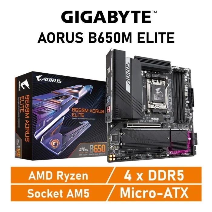 MAINBOARD (เมนบอร์ด) AM5 GIGABYTE B650M AORUS ELITE ประกัน 3 ปี