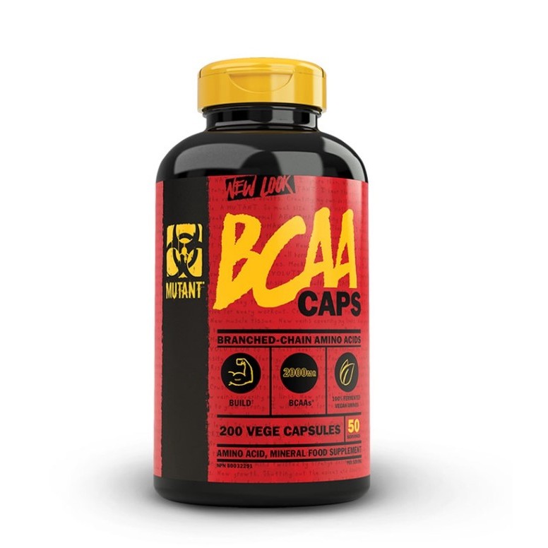 (Clearance ลด 20% Exp.07/25) Mutant BCAA ขนาด 200 Capsules กรดอะมิโน บีซีเอเอแบบเม็ด ของแท้