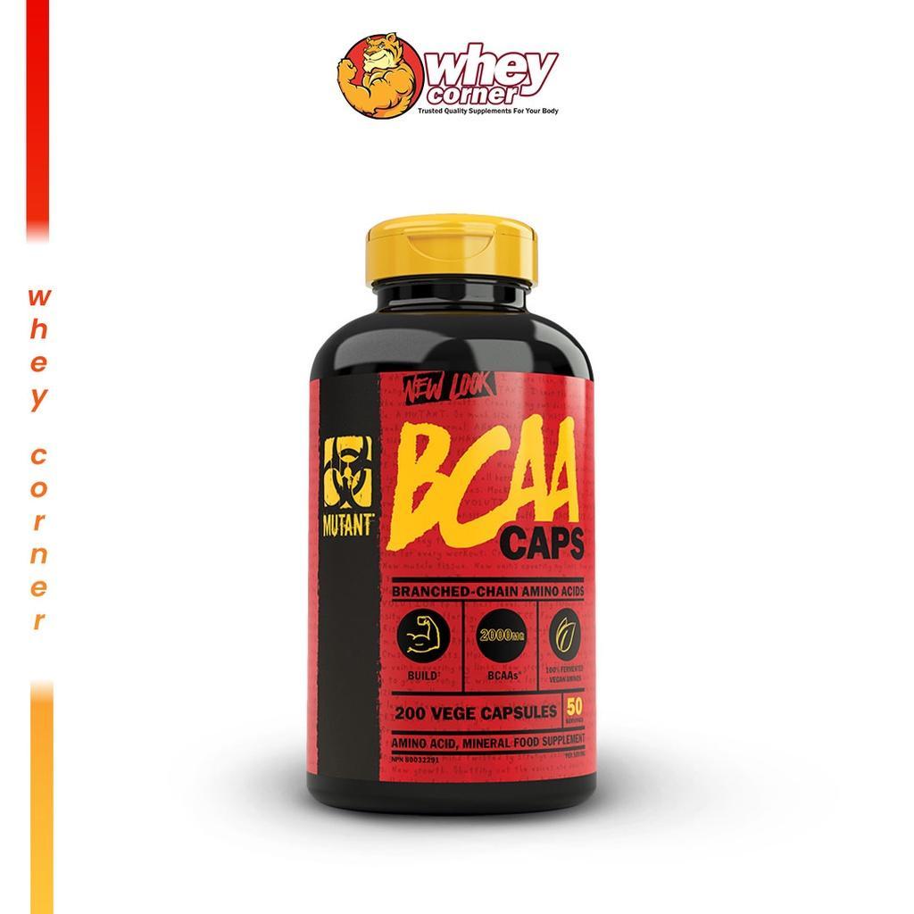 Mutant BCAA ขนาด 200 Capsules. กรดอะมิโน บีซีเอเอแบบเม็ด