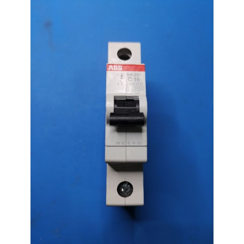 ABB MCB SH201-C16 1P 16A 6kA 2CDS2110001R0164