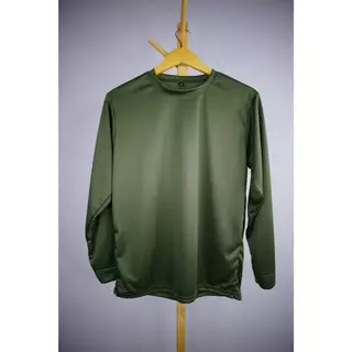 เสื้อยืดแขนยาว สีเขียวทหาร ผ้าไมโคร หนา145แกรม ใส่สบายไม่ร้อน Man Clothing ผู้ชาย