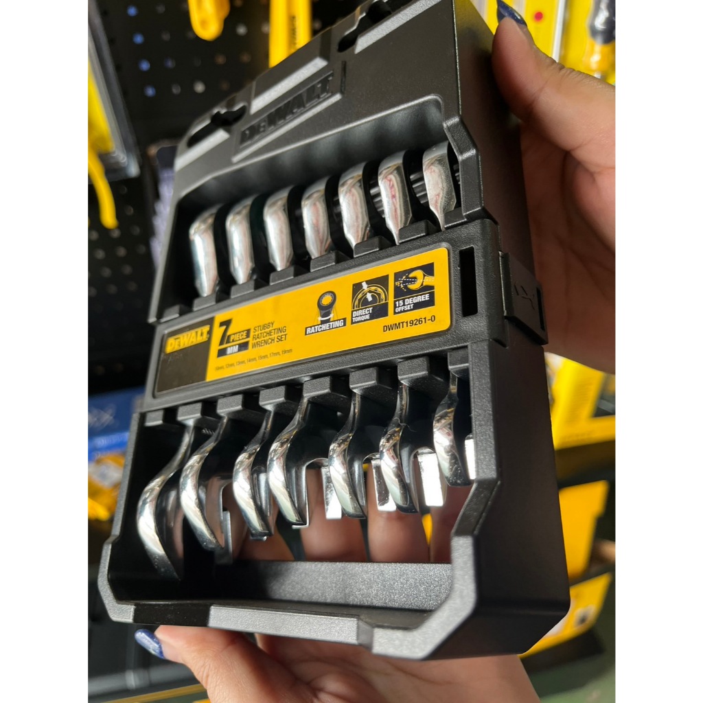 ดีวอลท์ DEWALT รุ่น DWMT19261-0 ชุดประแจแหวนข้างปากตายข้าง 7 ชิ้น/ชุด