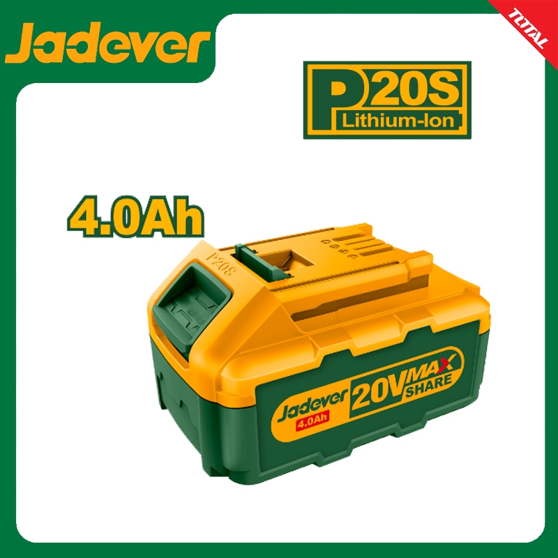 JADEVER แบตเตอรี่ 20V P20S รุ่น 2.0A JDLBP520 / 4.0A รุ่น JDLBP540 / แท่นชาร์จ รุ่น JDFCP518 ใช้กับ TOTAL INGCO EMTOPได้