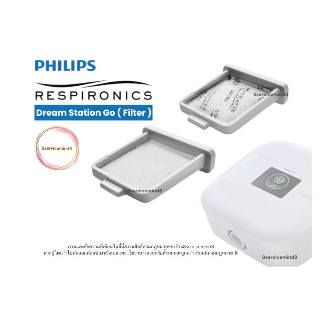 Philips Dreamstation Go Filter แผ่นกรองอากาศสำหรับเครื่อง CPAP รุ่น Dreamstation Go (1133743) (11337