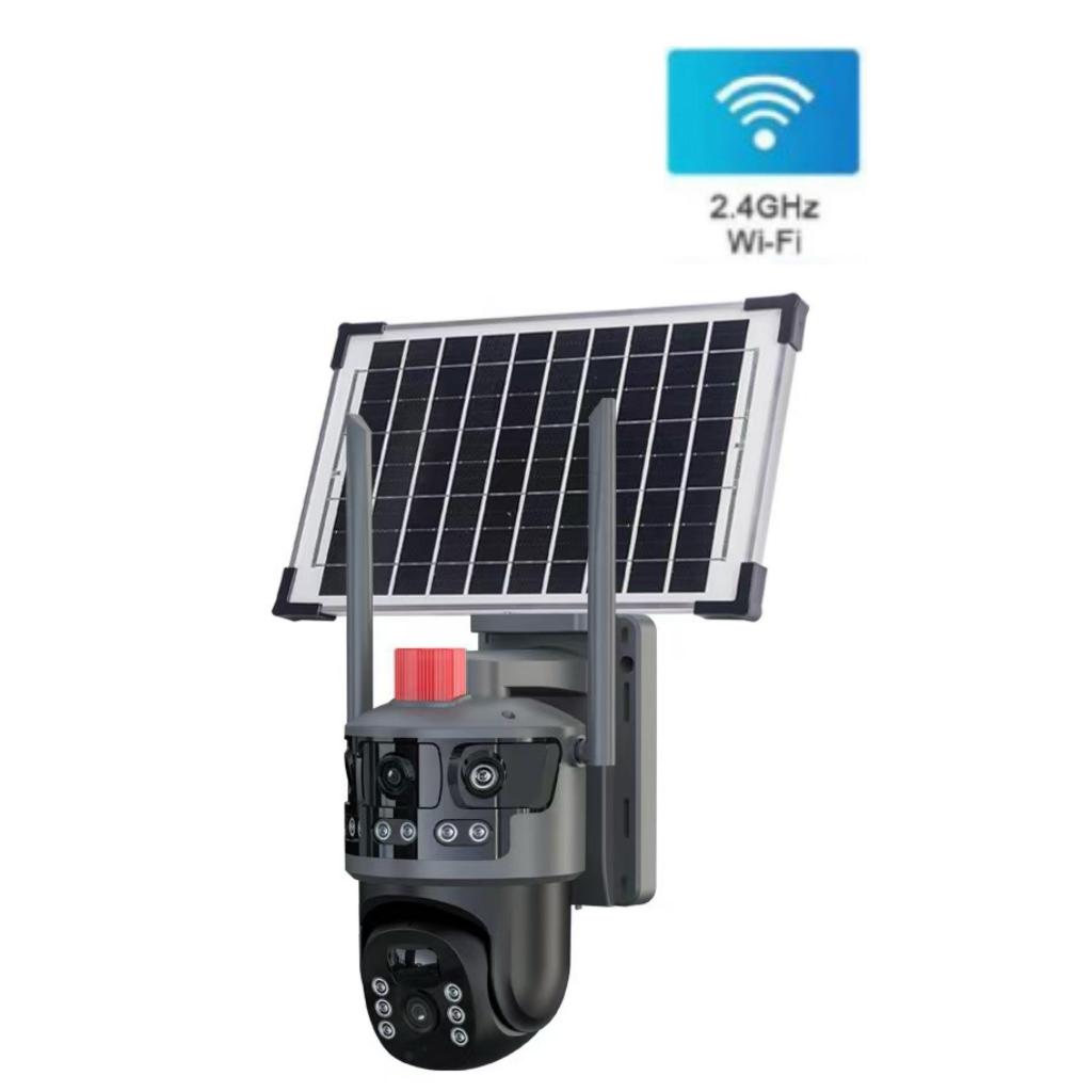 3 LENS Solar camera cctv wifi 18650-8000mAh,battery Solar Camera Wireless WiFi CCTV Security Surveil