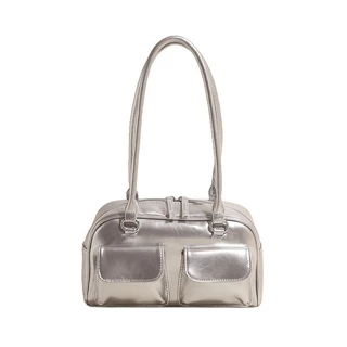 BAG-CLS 🍄‍🟫 กระเป๋าหนังแฟชั่น สะพายไหล่ หนังเรียบ สีสวยคลาสสิค สไตล์เรียบหรู ช่องเก็บของเยอะ สินค้าพร้อมส่ง
