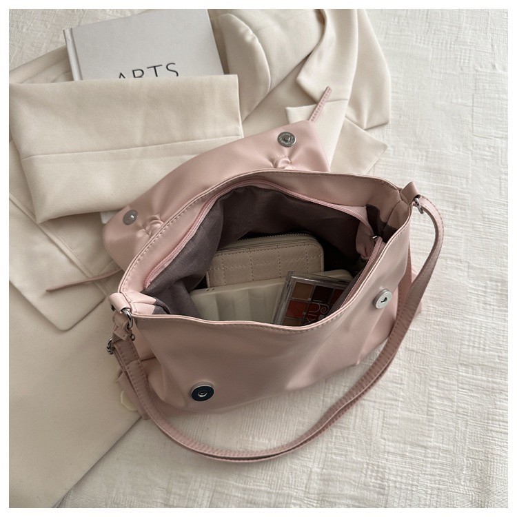 BAG-BSR🍑กระเป๋าแฟชั่นสไตล์เกาหลี ใบเล็กน่ารัก กระเป๋าสะพายข้าง สีพาสเทล ใส่ของได้เยอะ แต่งโบว์น่ารัก 🍑