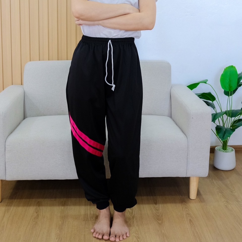 (แพค 3,6 ตัว) กางเกงวอร์มแต่งคาดหน้า มีขาปล่อยและขาจั้มสีดำ ชาย หญิงใส่ได้ ทำกิจกรรมต่างๆ เป็นผ้าวอร์มระบายอากาศ - รูปที่ 6