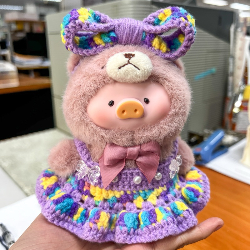 ชุดหมูลูลู่(TeddyLulu)ชุดถักจากไหมพรมโครเชต์Handmade เทรดดี้ลูลู่สินค้าพร้อมส่งส่งไวมาก