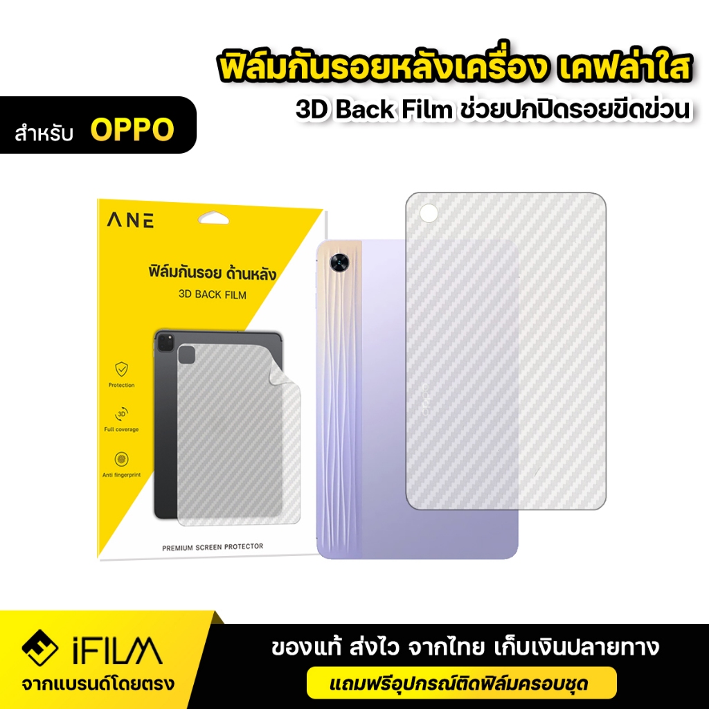 ฟิล์มหลัง เคฟล่า For OPPO Pad 2 | Realme Pad mini ฟิล์มกันรอย แท็บเล็ต ฟิล์ม Tablet