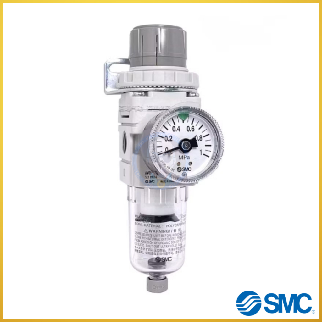 SMC AW20-02BG-A PRESSURE REGULATOR 5 MICRON PORT 1/4 กรองลม แอร์บรัช