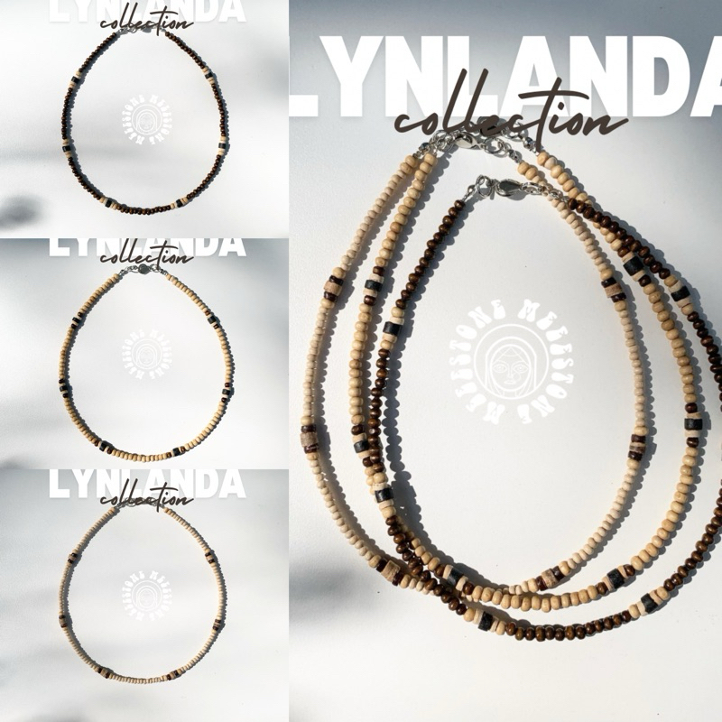 สร้อยคอไม้ 3 โทนสี  LYALANDA COLLECTION  〰️🥥🌴