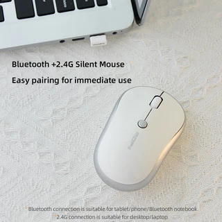 (เมาส์ปุ่มเงียบ)MOFii M5DM Bluetooth + 2.4Ghz Dual Mode Mouseเม้าส์สองระบบ รูปทรงพอดีมือ สีน่ารัก
