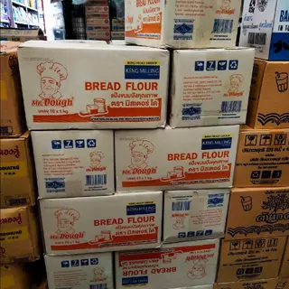 [ส่งฟรี] แป้งขนมปังตรามิสเตอร์โด 1kg.ยกลัง10ถุงEXP 4/10/26 mr.dough แป้งมิสเตอร์โดขนมปัง