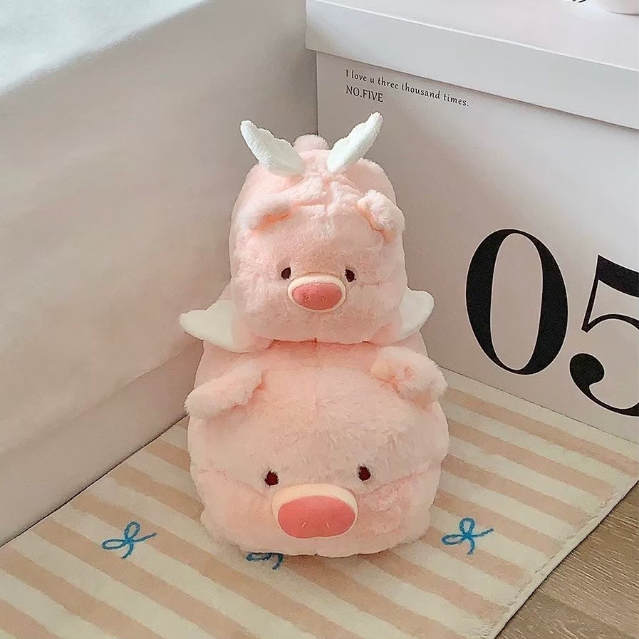 ส่งจากไทย ตุ๊กตา Angel Piggy ตุ๊กตา lulu มีปีกหมูนางฟ้า Nordic Style น่ารัก ขนนุ่ม กอดอบอุ่น ของขวัญ ของฝาก