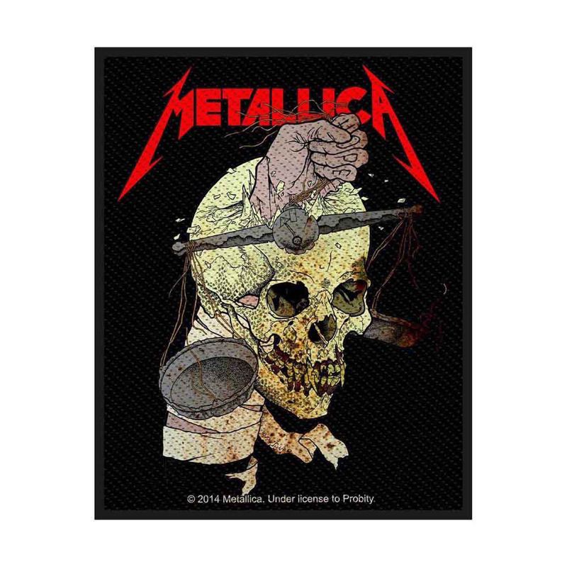 อาร์มติดเสื้อวง METALLICA STANDARD WOVEN PATCH: HARVESTER OF SORROW 2014 ลิขสิทธิ์ของแท้100% UK