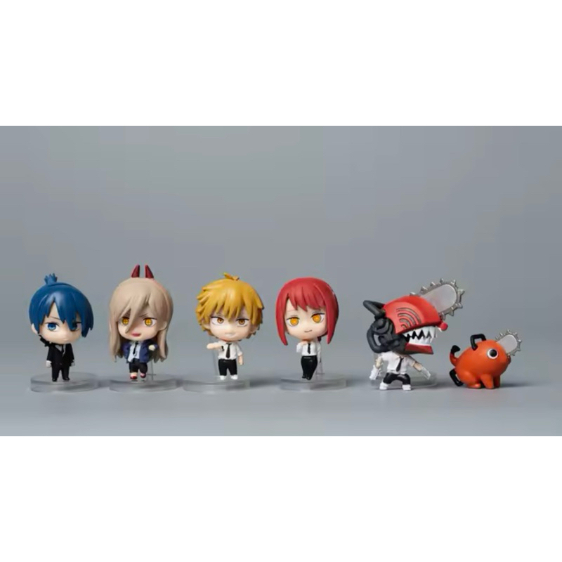 ฟิกเกอร์ denji pochita makima Hayakawa Aki พร้อมกล่อง6ชิ้น