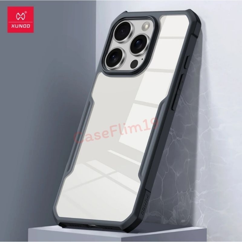 [ พร้อมส่งไทย ] XUNDD เคส สำหรับ iPhone 16/16 Pro/16 Plus/16 Pro Max เคสกันกระแทก กันเลนส์กล้อง ขอบยาง TPU หลังใส