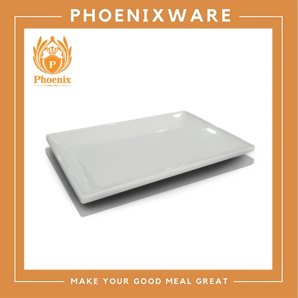 จานเปลเหลี่ยมลึก 9.8 นิ้ว เมลามีน จานผืนผ้า Phoenix 26609