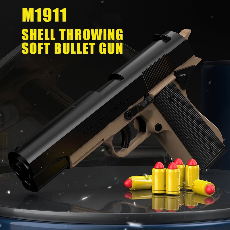 ส่งจากกรุงเทพปืนพกของเล่นที่ดึงปลอกกระสุนออกอัตโนมัติ ยิงต่อเนื่อง m1911