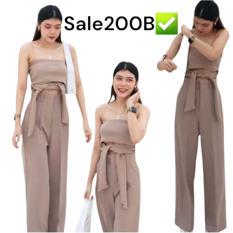 sale**กางเกงเอวสูงขากระบอกใหญ่ รุ่นใหม่#พร้อมส่ง📣📣
