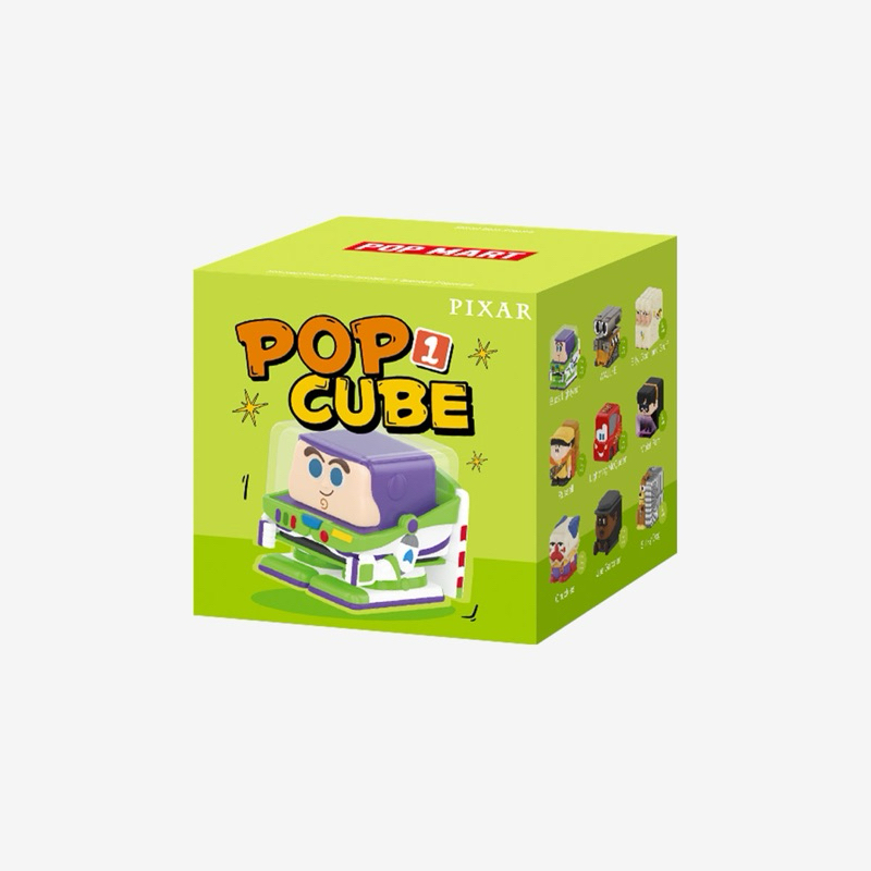 (Live/วีดิโอลด100฿) กล่องสุ่ม Disney/Pixar POP CUBE-1 Series : POP MART