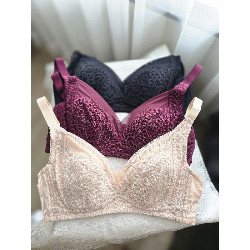 เสื้อในลูกไม้ คัพA ไร้โครง ไร้ฟอง ไม่กดทับ (Size 34-40)