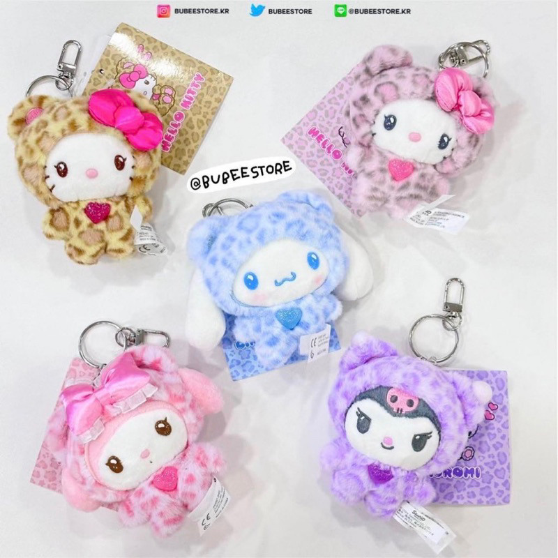 (ใช้โค้ดลด 30% สูงสุด 1000.-) [พร้อมส่ง]  SANRIO LEOPARD BEAR SERIES 🐯 - กิ๊บ Hair Clip / Keyring doll - รูปที่ 2