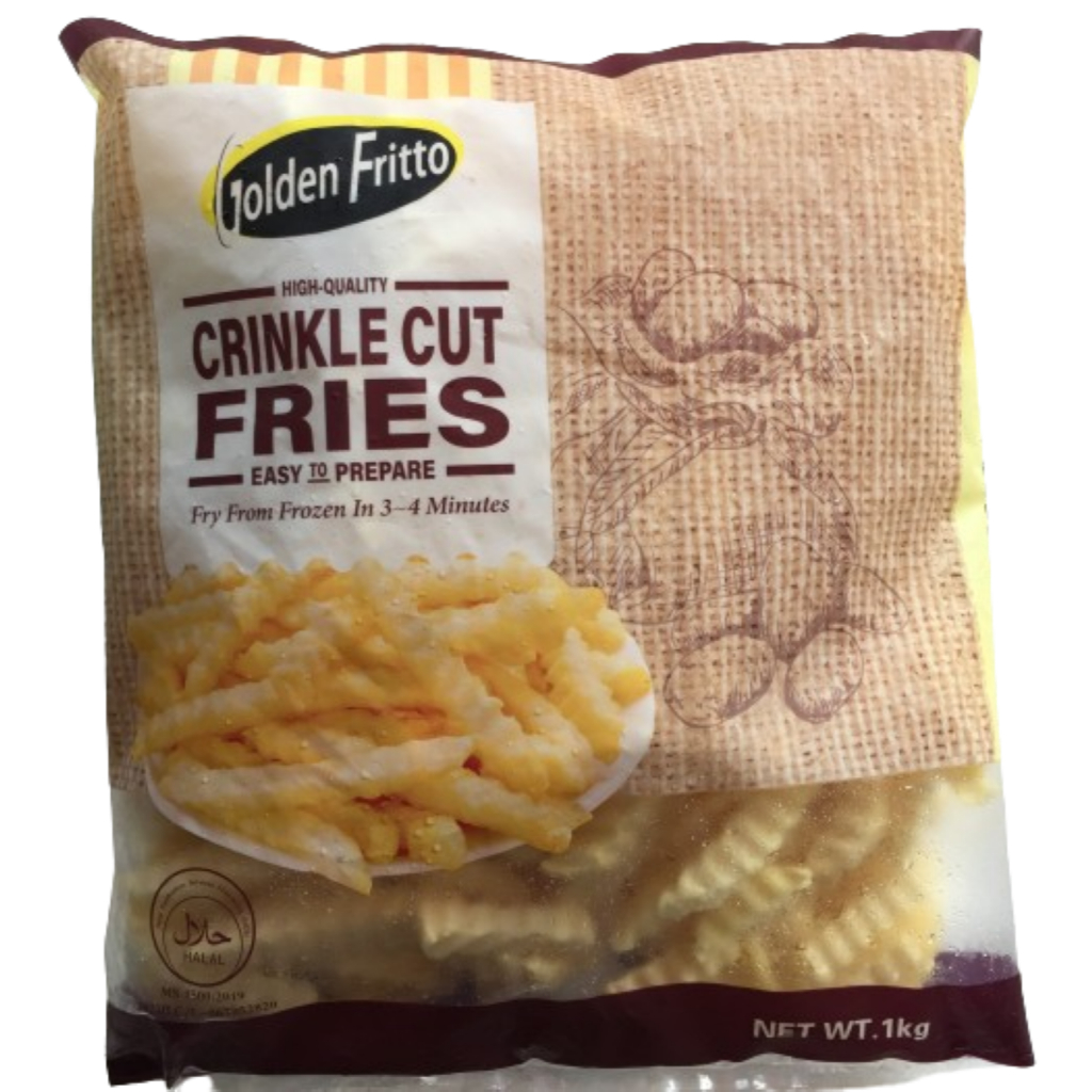 เฟรนฟราย ใหญ่หยักขนาด12มิล Goden fritto (ส่งถึงบ้านด้วยรถเเช่เเข็ง)