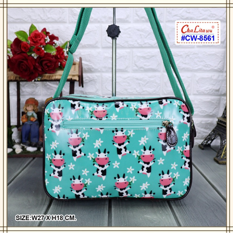 💘 กระเป๋าสะพายสายยาว ขนาด 10" นิ้ว Chalitawu รุ่น : CW-8561 มีหลายสี-หลายลาย✔️