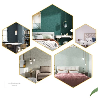 โมเดิร์นผ้าลินินวอลล์เปเปอร์ไวนิลวอลล์เปเปอร์ Self Adhesive Wall ตู้เฟอร์นิเจอร์ตกแต่งบ้าน