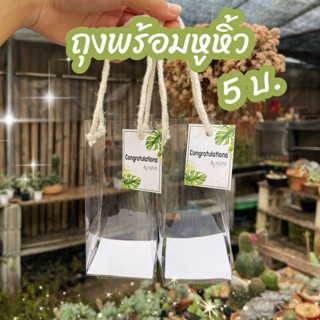 [ถุงใส่ต้นไม้หรืออื่นๆ] ถุงพร้อมหูหิ้ว สีขาว ขนาด 2” 3” 🪴