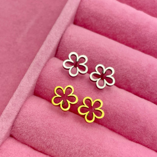Piing me Stainless steel Flower Earrings 🌼 | ต่างหูสแตนเลสลา…